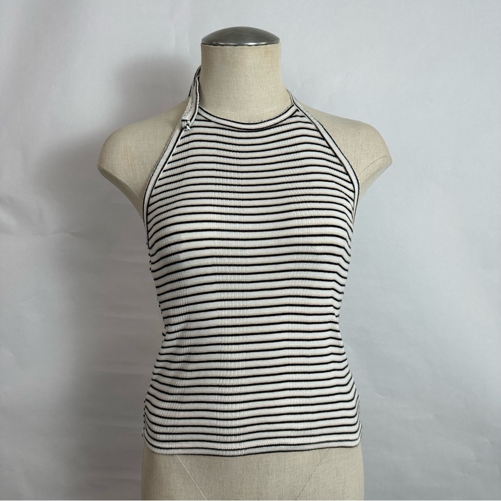 AEO Ribbed Stripe Halter Tank 336